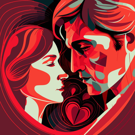 Valentines day special flat vector illustrationのイラスト素材