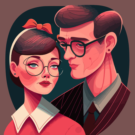 Valentines day special flat vector illustrationのイラスト素材