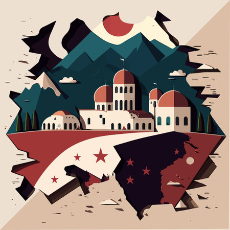 Turkey and Syria earthquake vector illustrationのイラスト素材