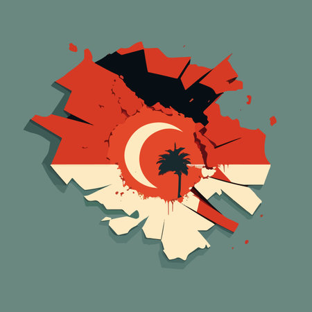 Turkey and Syria earthquake vector illustrationのイラスト素材
