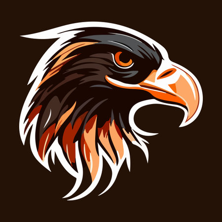 Eagle face mascot vector illustrationのイラスト素材
