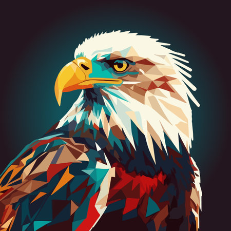 Majestic eagle vector illustration with isolated backgroundのイラスト素材