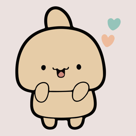 Cute little Bunny Sticker Vector illustrationのイラスト素材