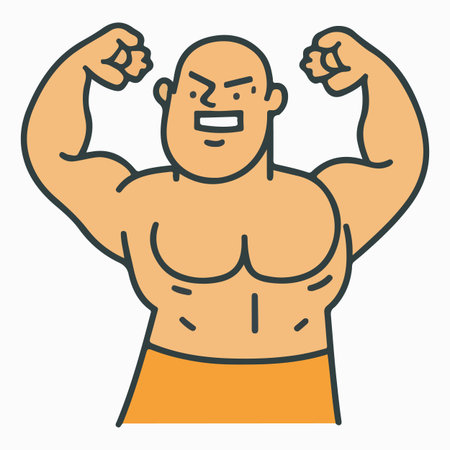 Positive face man upper body icon vector illustrationのイラスト素材