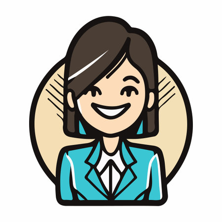 business woman upper body icon vector illustrationのイラスト素材