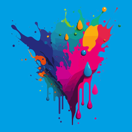 Color splash vector illustration with isolated backgroundのイラスト素材