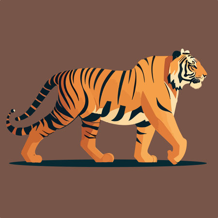 Tiger cartoon vector illustrationのイラスト素材