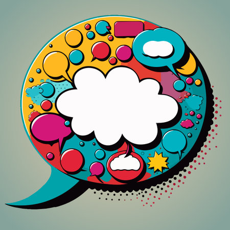 Comic speech bubble with blank speech vector illustrationのイラスト素材