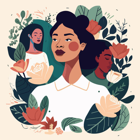 Women's day greeting card vector illustration designのイラスト素材