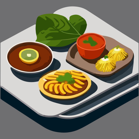 Mexican and Colombian food vector illustration