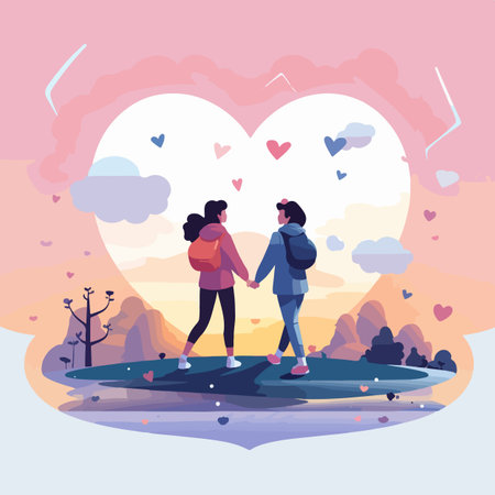 Happy friendship day flat vector illustrationのイラスト素材