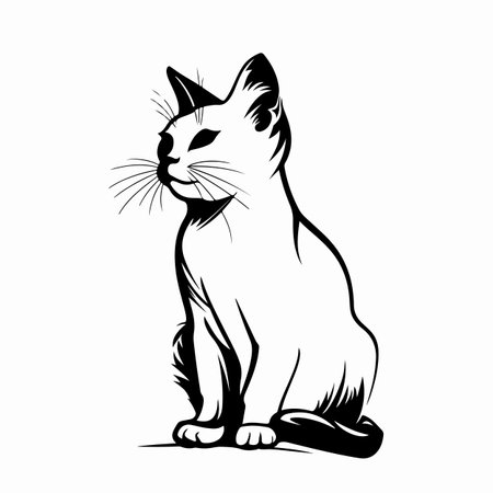 Cat sketches outline vector illustrationのイラスト素材
