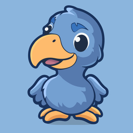 Cute dodo bird mascot vector illustrationのイラスト素材