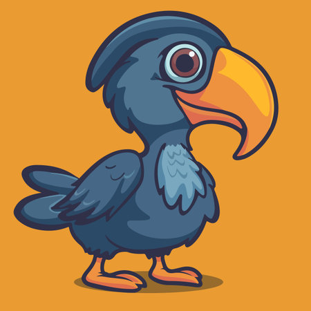 Cute dodo bird mascot vector illustrationのイラスト素材