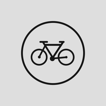 Cycling, Bicycle, Road Bike Minimalist Logo Vector Illustrationのイラスト素材