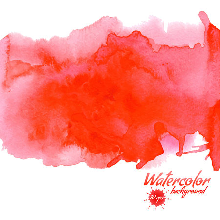 Red watercolor vector background for textures and backgrounds. Vectorized watercolor drawing.のイラスト素材