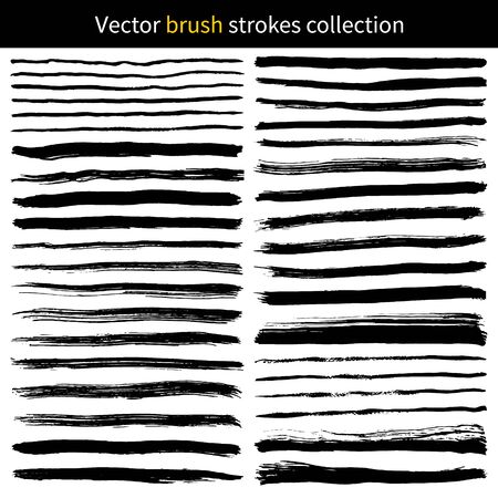 Vector set of grunge brush strokes. Element for your design.のイラスト素材