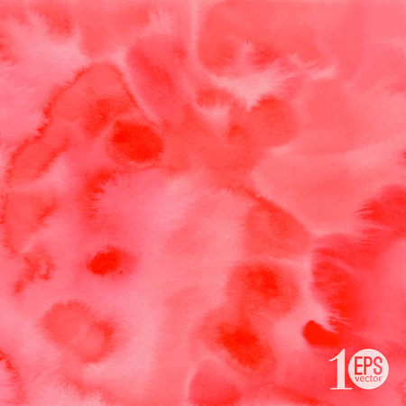 Handpainted red watercolor background. Vector watercolor splash for your designのイラスト素材