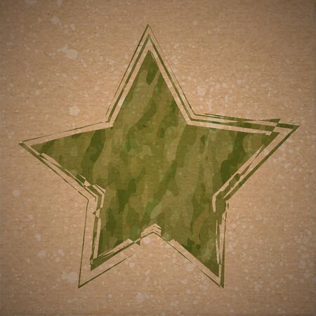 Vector background with grunge camouflage star. Design element.のイラスト素材