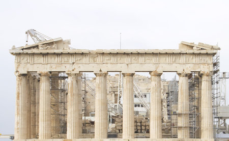 The Parthenon at the Acropolis of Athens in Athens, Greece.の写真素材