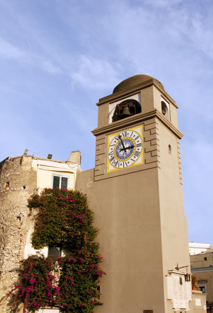 Clocktower on the Italian island of Capri.