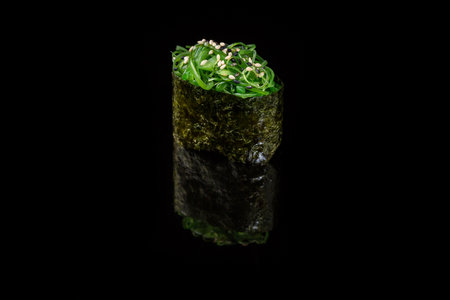 gunkan sushi with chukka and sesame seeds wrappedの写真素材