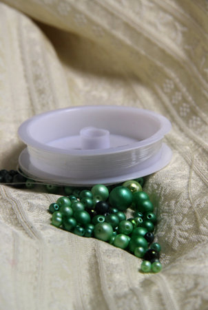 Items for handmade bijouterie knitting and sewing; の写真素材