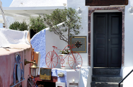 Santorini in details, Greece        の写真素材