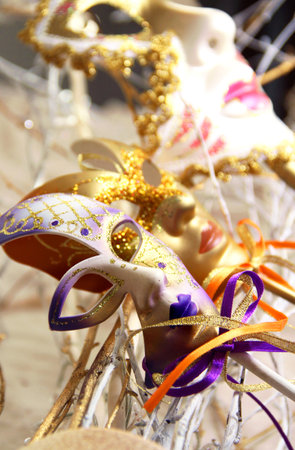 Beautiful Venetian carnival masks, Venice, Italy       
の写真素材