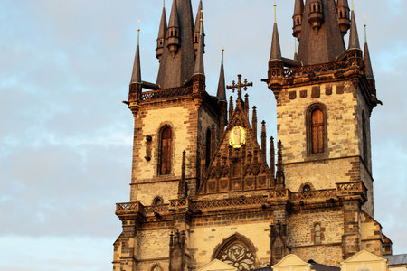 Church of Mother of God in front of Tyn, Czech Republic のeditorial素材