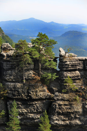 Beautiful nature of national park Czech Switzerland, Czech Republicの写真素材