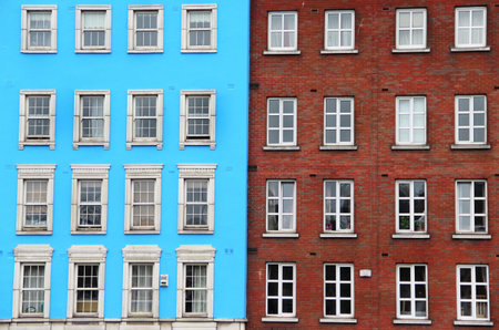 Traditional colorful houses in Dublin, Ireland