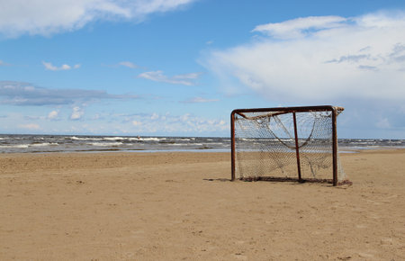 Beautiful beaches of Baltic sea, Jurmala, Riga, Latviaの写真素材