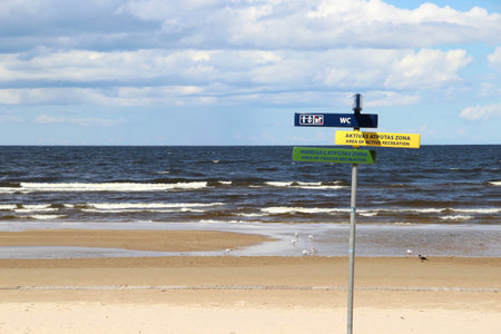 Beautiful beaches of Baltic sea, Jurmala, Riga, Latviaの写真素材
