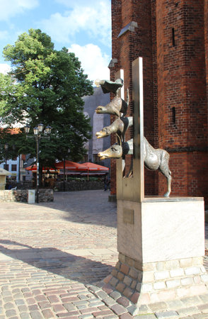 Beautiful view of Riga old town, Latviaのeditorial素材