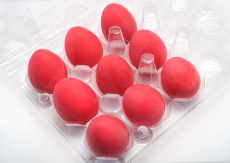 9 preserved quail eggsの写真素材