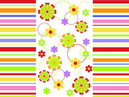 Vector background with flowersのイラスト素材