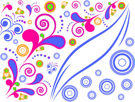 Abstract curls backgroundのイラスト素材