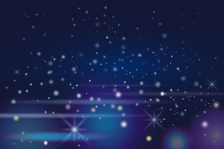 Vector illustration colorful circle and light on blue sky of cyberspace, Abstract background of cyber and imagination to time machine in the future. Abstract space background.のイラスト素材