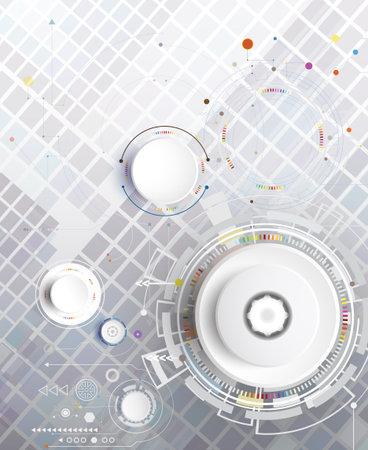 Abstract technology equipment electronic with 3d and circuit board.のイラスト素材