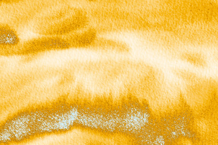 Abstract Hand painted watercolor background on paper, texture for creative, brush stroke brown and yellow  independent emotion. Illustration painting modern art, copy space, backdrop or designの写真素材