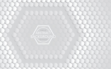 Vector gray background 3d hexagon and circle abstract texture. Abstract creative modern graphic cycle, Use for cover, book design, poster, cover, card, wallpaper backgrounds or advertising.のイラスト素材