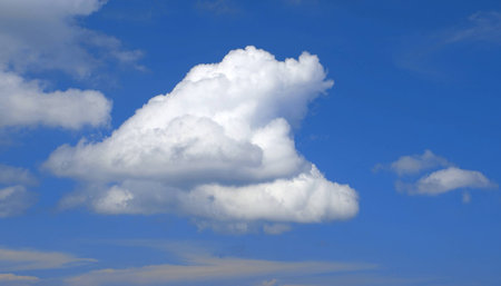 Blue sky with cloudsの写真素材