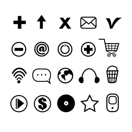 The largest collection of different icons for using in web designのイラスト素材