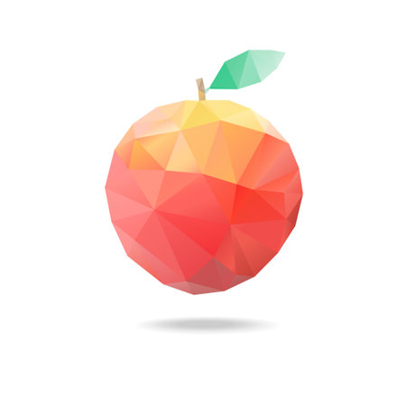 beautiful apple of triangles on a white backgroundのイラスト素材