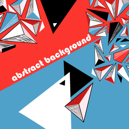 bright abstract graphic background with geometric elementsのイラスト素材