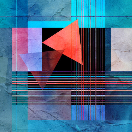 Abstract bright colorful background with different geometric elements
の写真素材