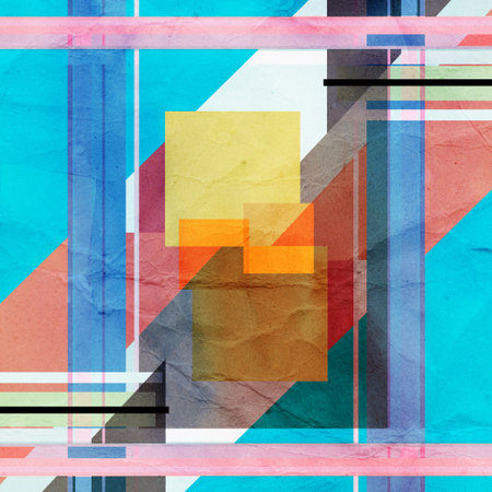 bright colorful abstract background of different repetitive elements の写真素材