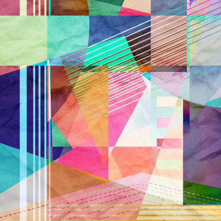 Bright colorful abstract background with geometric elements 
の写真素材