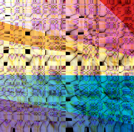 watercolor colorful background abstract geometric elements の写真素材